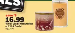 Meijer Yankee Candle Medium Pillar or 3 Wick Candle offer