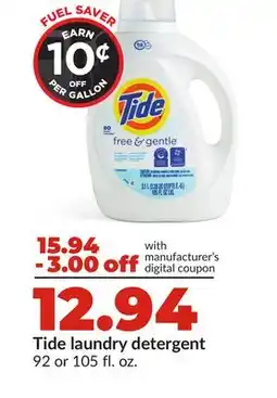 Hy-Vee Tide laundry detergent offer