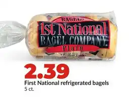 Hy-Vee First National refrigerated bagels offer