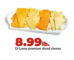Hy-Vee Di Lusso premium sliced cheese offer