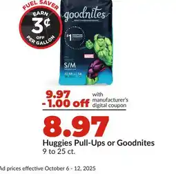 Hy-Vee Huggies Pull-Ups or Goodnites offer