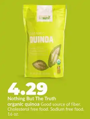 Hy-Vee Nothing But The Truth organic quinoa offer