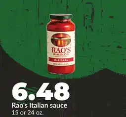 Hy-Vee Rao's Italian sauce offer