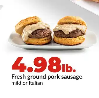 Hy-Vee Fresh ground pork sausage offer