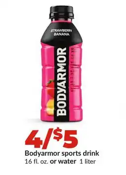 Hy-Vee Bodyarmor sports drink 16 fl. oz. or water 1 liter offer