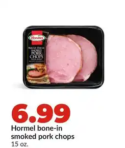 Hy-Vee Hormel bone-in smoked pork chops offer