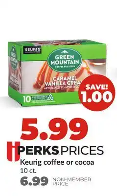 Hy-Vee Keurig coffee or cocoa offer