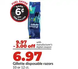 Hy-Vee Gillette disposable razors offer