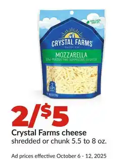 Hy-Vee Crystal Farms cheese offer