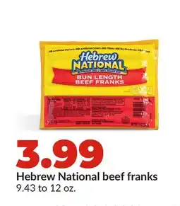 Hy-Vee Hebrew National beef franks offer