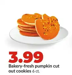 Hy-Vee Bakery-fresh pumpkin cut out cookies offer