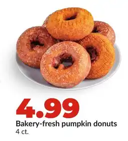 Hy-Vee Bakery-fresh pumpkin donuts offer