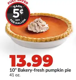 Hy-Vee 10 Bakery-fresh pumpkin pie offer
