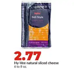 Hy-Vee Hy-Vee natural sliced cheese offer