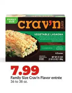 Hy-Vee Family Size Crav'n Flavor entrée offer