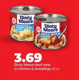 Hy-Vee Dinty Moore beef stew or chicken & dumplings offer