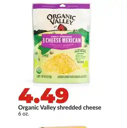 Hy-Vee Organic Valley shredded cheese offer