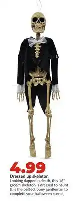 Hy-Vee Dressed up skeleton offer