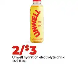 Hy-Vee Unwell hydration electrolyte drink offer