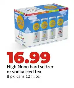 Hy-Vee High Noon hard seltzer or vodka iced tea offer