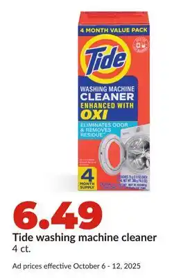 Hy-Vee Tide washing machine cleaner offer
