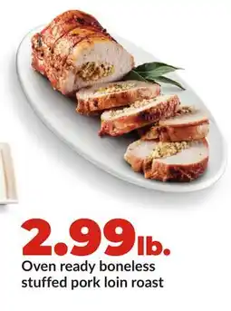 Hy-Vee Oven ready boneless stuffed pork loin roast offer