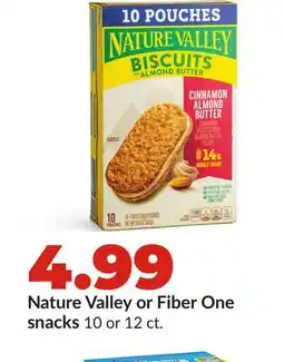 Hy-Vee Nature Valley or Fiber One snacks offer