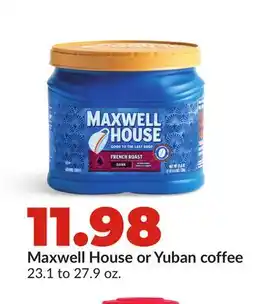 Hy-Vee Maxwell House or Yuban coffee offer