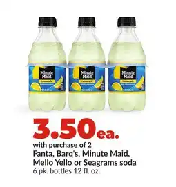 Hy-Vee Fanta, Barq's, Minute Maid, Mello Yello or Seagrams soda offer