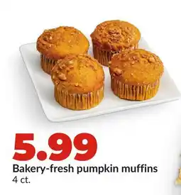 Hy-Vee Bakery-fresh pumpkin muffins offer