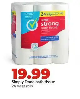 Hy-Vee Simply Done bath tissue offer