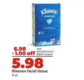 Hy-Vee Kleenex facial tissue offer