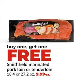 Hy-Vee Smithfield marinated pork loin or tenderloin offer