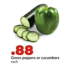 Hy-Vee Green peppers or cucumbers offer