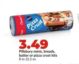 Hy-Vee Pillsbury minis, breads, batter or pizza crust kits offer