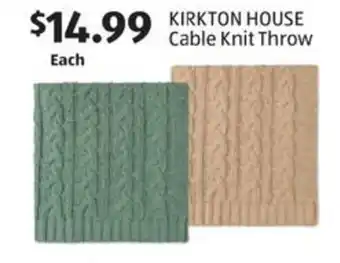 Aldi Kirkton house cable knit throw offer