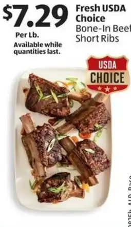 Aldi Fresh USDA Choice Bone-In Beef Short Ribs offer