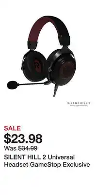 Game Stop SILENT HILL 2 Universal Headset GameStop Exclusive offer