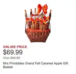 Costco Mrs Prindables Grand Fall Caramel Apple Gift Basket offer