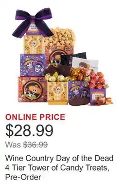 Costco Wine Country Day of the Dead 4 Tier Tower of Candy Treats, Pre-Order offer
