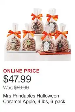 Costco Mrs Prindables Halloween Caramel Apple, 4 lbs, 6-pack offer
