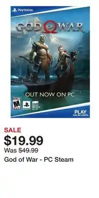 Game Stop God of War - PC Steam offer