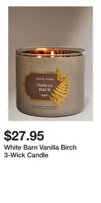 Bath & Body Works White Barn Vanilla Birch 3-Wick Candle offer
