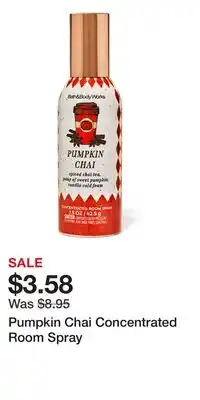Bath & Body Works Pumpkin Chai Concentrated Room Spray offer