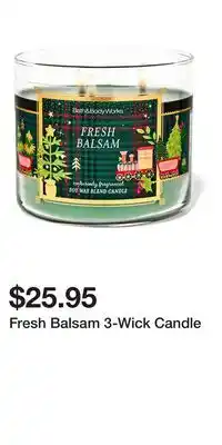 Bath & Body Works Fresh Balsam 3-Wick Candle offer