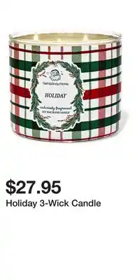 Bath & Body Works Holiday 3-Wick Candle offer