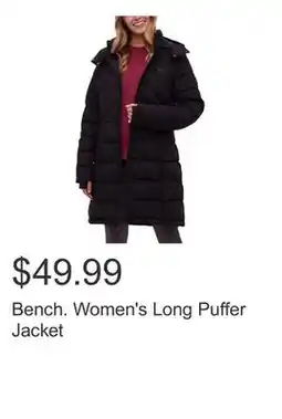Costco Bench. Women's Long Puffer Jacket offer