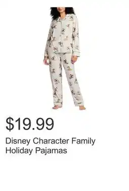 Costco Disney Character Family Holiday Pajamas offer