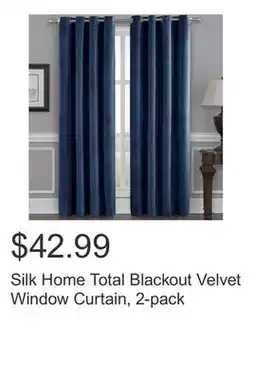 Costco Silk Home Total Blackout Velvet Window Curtain, 2-pack offer