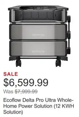 Costco Ecoflow Delta Pro Ultra Whole-Home Power Solution (12 KWH Solution) offer
